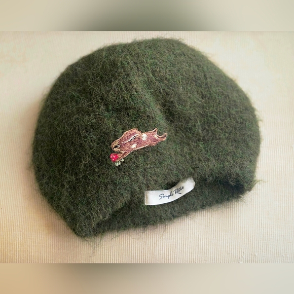 Easter Hat Simple Retro Olive Green Beret